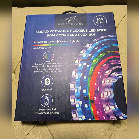 FIRST CLASS Sound Activated Flexible LED Light Strip Remote Multi Color - Picture 4 of 5